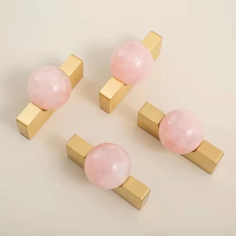 White Crystal Ball+Brass Furni - đánh giá và giá Furniture Hardware Drop Pulls