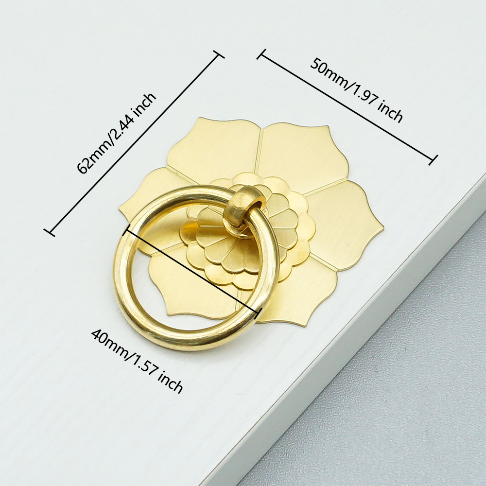 Hanger Ring Floral Brass Cabin - đánh giá và giá Furniture Hardware Drop Pulls